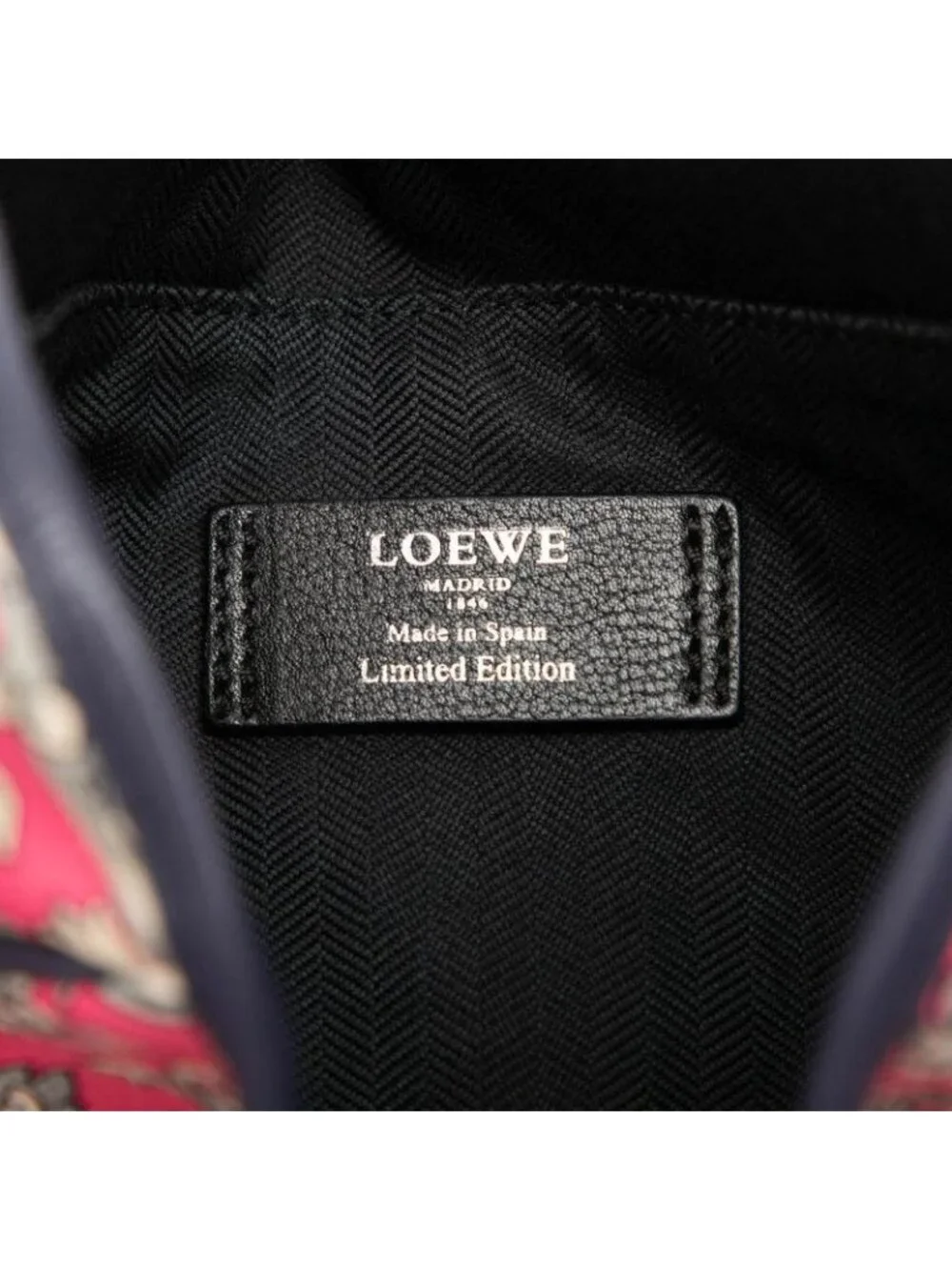 Loewe Anagram Crossbody Shoulder Bag Pink Multicolor Leather
